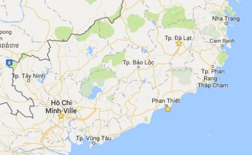 Carte Ho chi minh mui ne Dalat