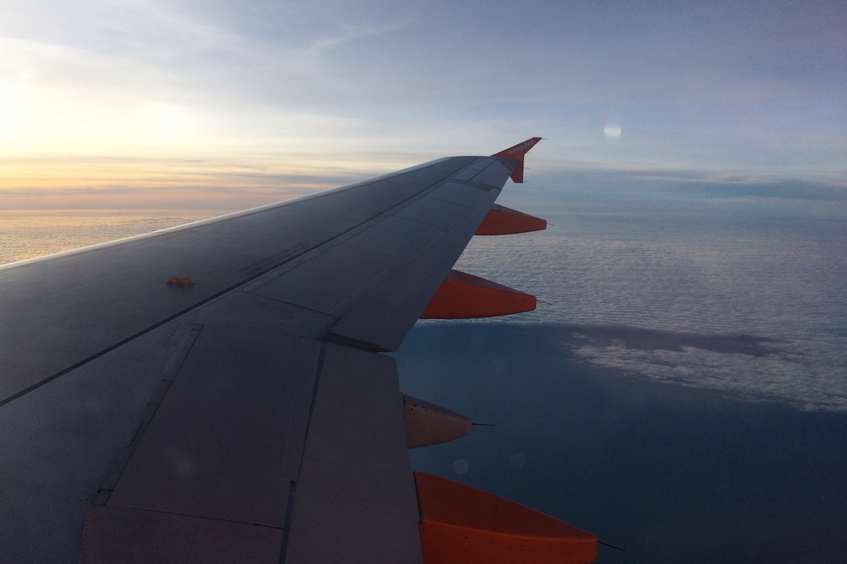 Aile d'avion Easy Jet- Londres / Nantes